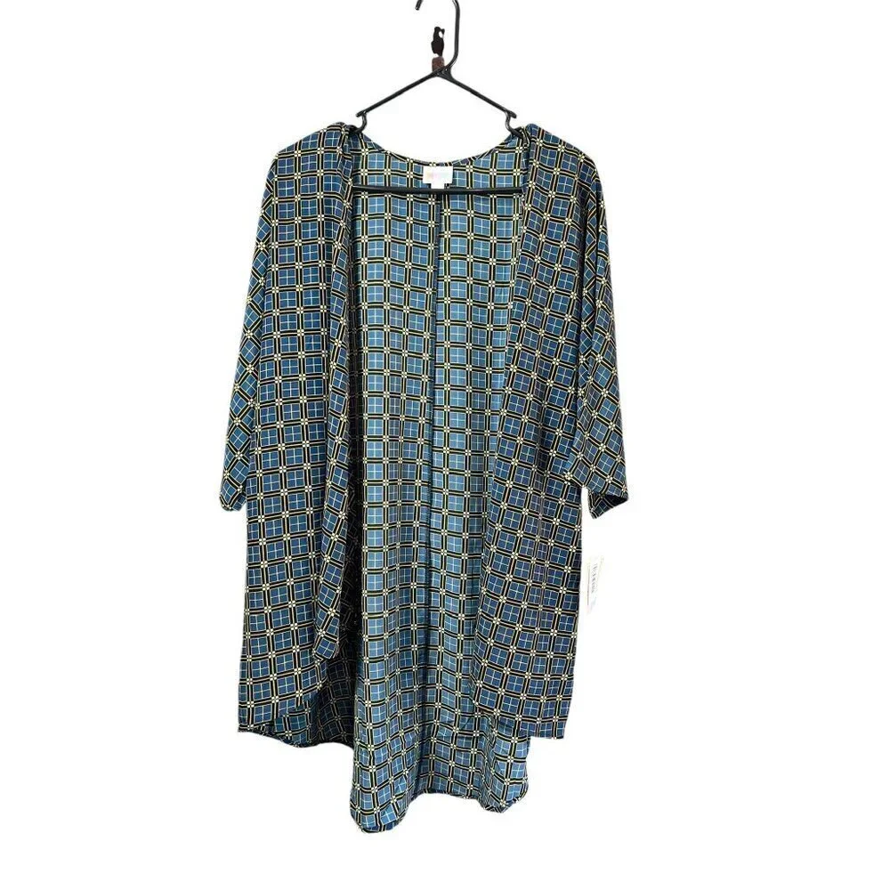 LuLaRoe Women's Blue & Black Lightweight Cardigan - Picture 1 of 6